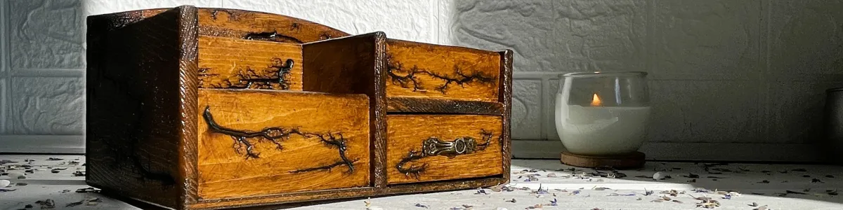 • Unique wooden desk accessories